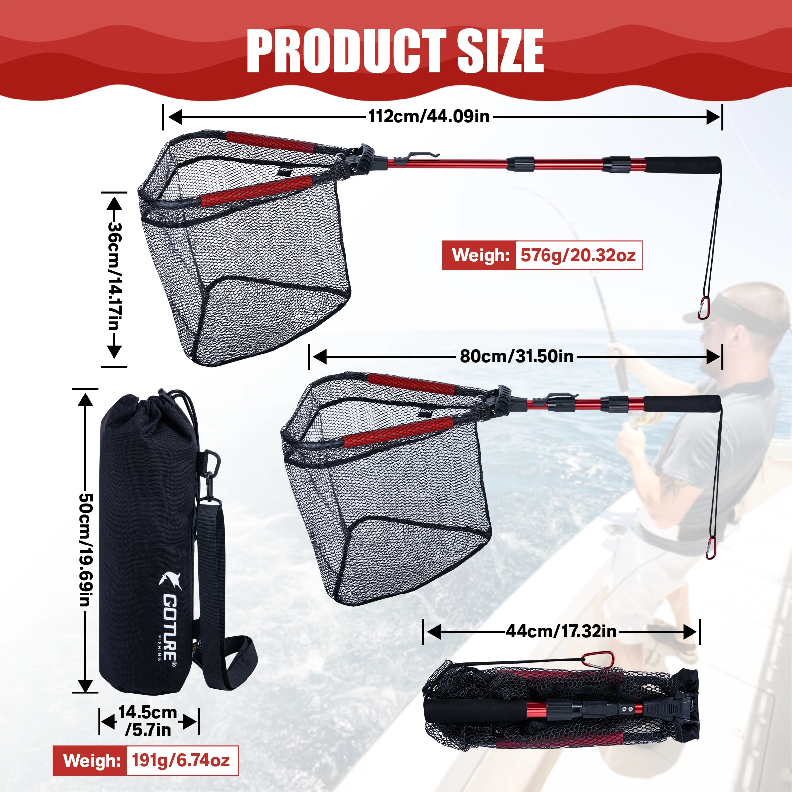 Goture Składana Podbieraka Węd – Landing Net Telescopic recenzja i cena