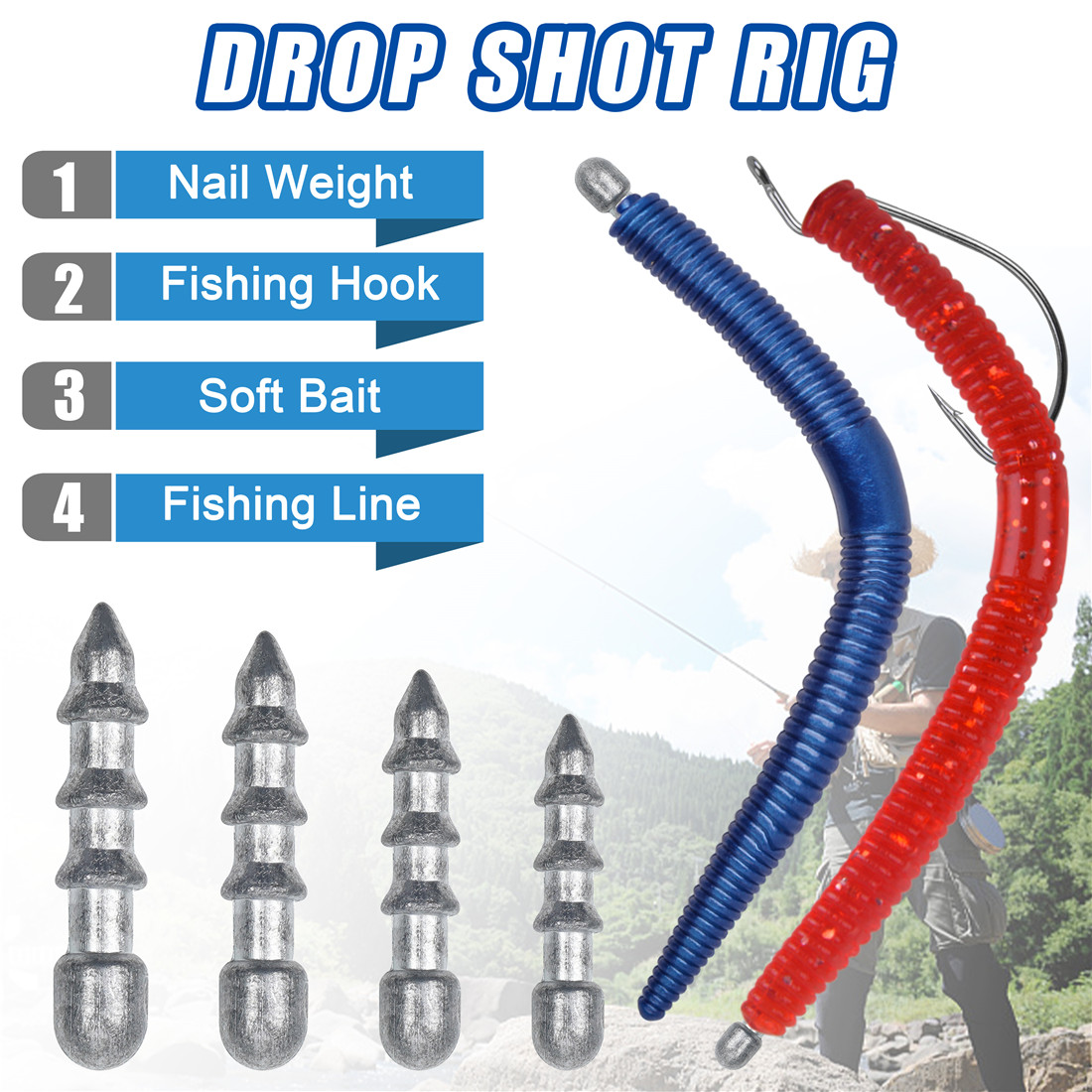 60 SZTUK Obciążniki do gwoździ – Fishing Equipment Used recenzja i cena