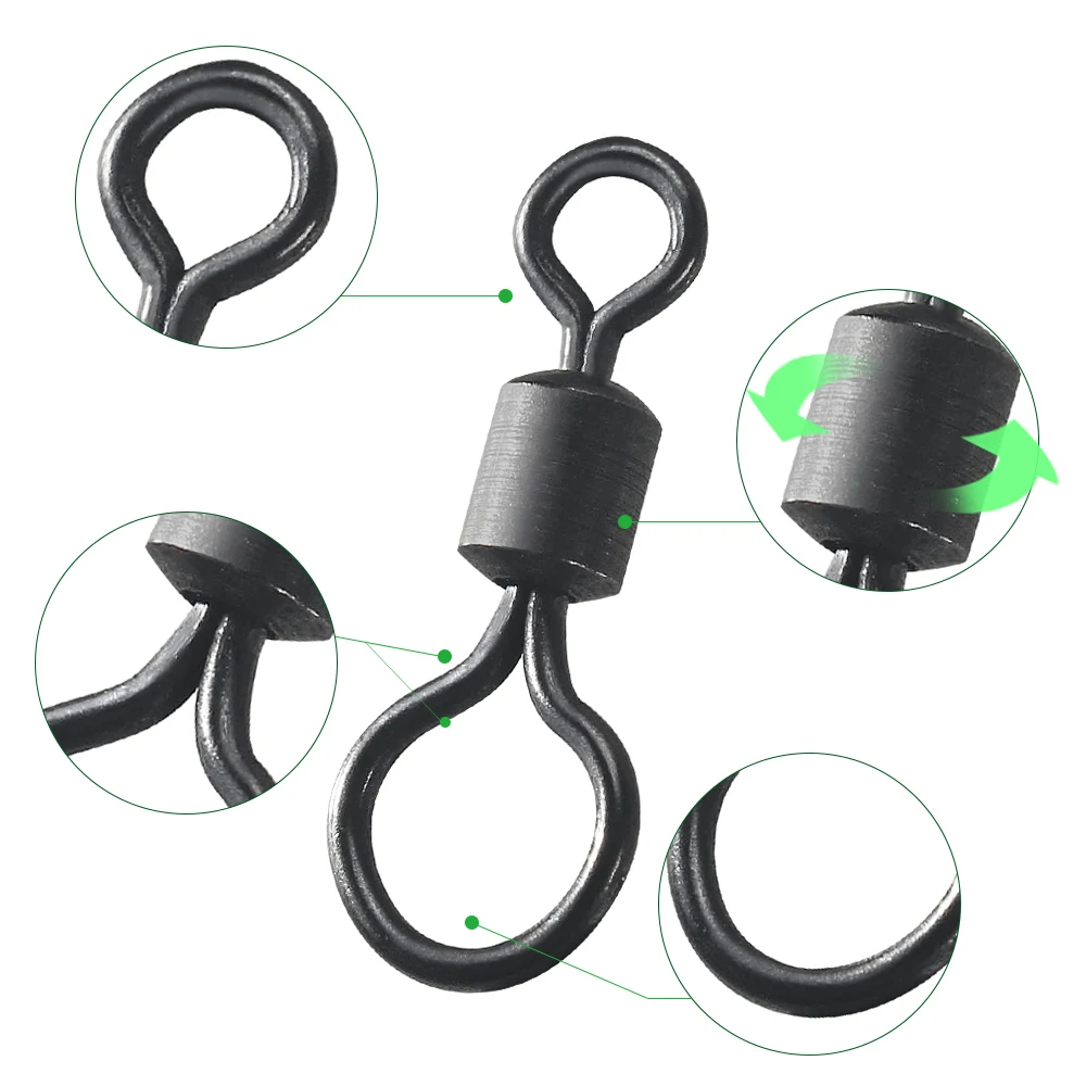 100 szt. Krętlików Karpiowych  – Fishing Equipment Used recenzja i cena
