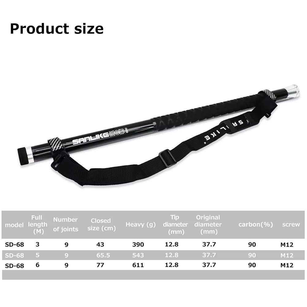 SANLIKE 3m czarna teleskopowa  – Landing Net Telescopic recenzja i cena